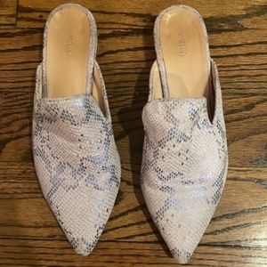 Handmade Purple Snakeskin Patterned Flats